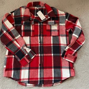 AUTOMET Womens Casual Plaid Shacket Wool Blend Button Down Long Sleeve